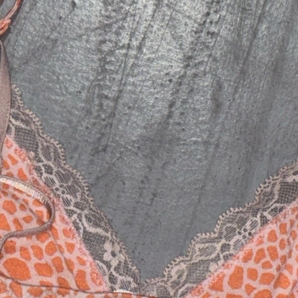 Victoria's Secret VTG Y2K animal print Babydoll Lace trim mini slip dress SZ.S - Picture 8 of 9